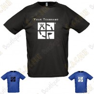 Camiseta técnica con Teamname, Hombre - Negra