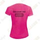 T-Shirt technique trackable "Discover me" Femme - Noir
