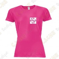 Camiseta técnica trackable "Discover me" Mujer - Negra