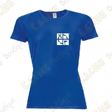 Camiseta técnica trackable "Discover me" Mujer - Negra