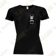 T-Shirt technique trackable avec votre Pseudo, Femme - Noir