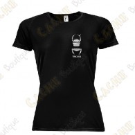 T-shirt técnica trackable com seu Apelido, Mulher - Preto