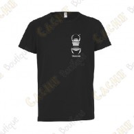 T-shirt técnica trackable com seu Apelido, Criança - Preto