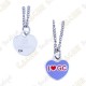 Geocoin Colar "I love GC"