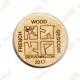 Wooden coin - Geocaching Addict Girl