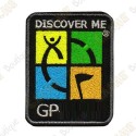 Patch Geocaching trackable - Quadri / Noir