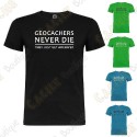 "Geocachers never die" T-shirt for Men