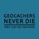 T-shirt "Geocachers never die" Homem