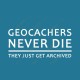 T-shirt "Geocachers never die" Homem