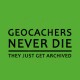 Camiseta "Geocachers never die" Hombre