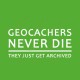 Camiseta "Geocachers never die" Hombre