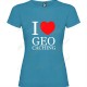 Camiseta "I love Geocaching" Mujer