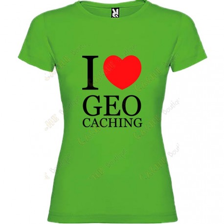 T-Shirt "I love Geocaching" Femme