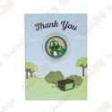 Tarjeta con Geocoin "Thank you"