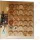 Plastic Wood coins tray - 30 fields