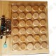 Pochette plastique à capsules pour géocoins en bois - 30 cases