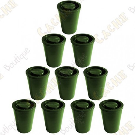 Waterproof film canister cache x10 - Green