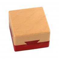 Cache madera "Caja secreta" cuadrada