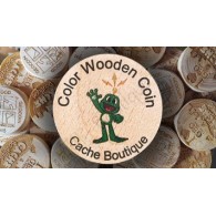 Wood coins Cor personalizados x 100