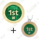 Geocoin + Travel Tag "Milestone" - 1st Find