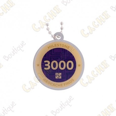 Travel tag "Milestone" - 3000 Finds