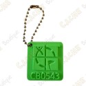 Geocaching logo 3D travel tag - Green