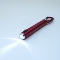 Carabiner pen with LED flashlight