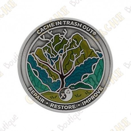 Geocoin "CITO" 2021 - Silver - Geocoin + Tag