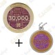 Geocoin + Travel Tag "Milestone" - 30 000 Finds