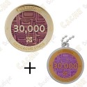 Geocoin + Travel Tag "Milestone" - 30 000 Finds