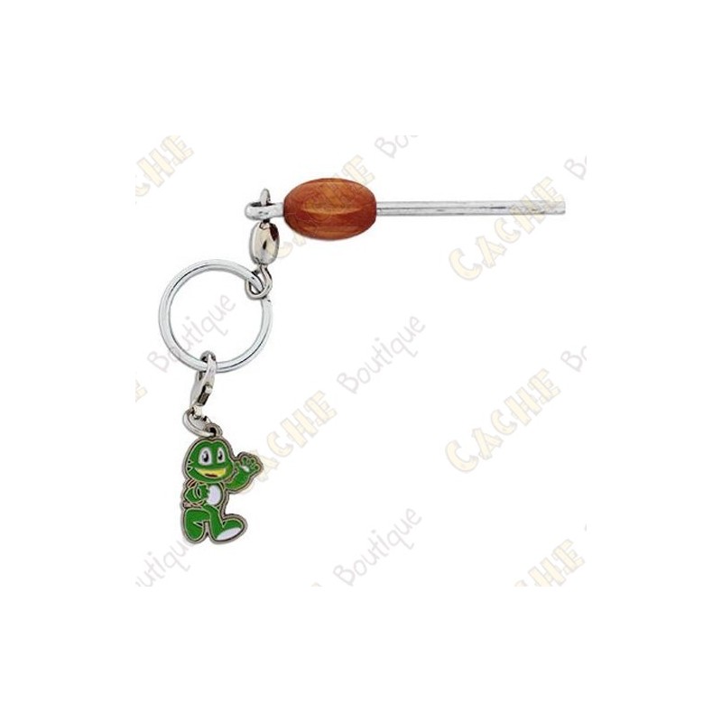 Porte-clé Signal enrouleur de log - Trackable - Cache Boutique