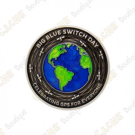 Géocoin "2023 Big Blue Switch Day"
