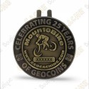 Géocoin "Celebrating 25 Years" + Micro coin