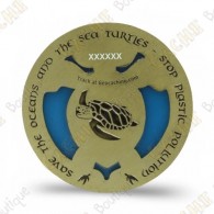 Géocoin "Sea Turtle" - Antique Brass